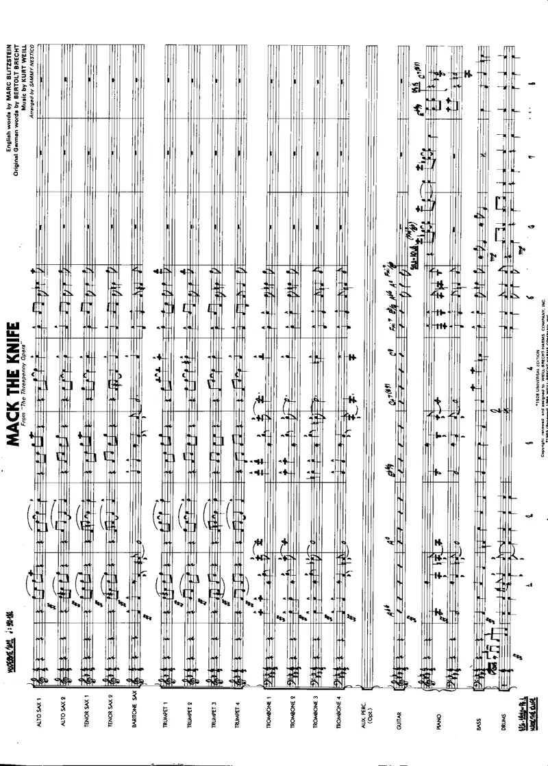 Mack The Knife score preview