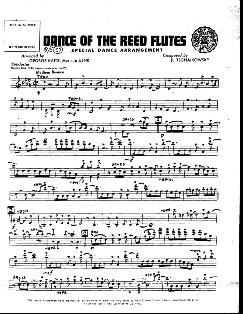 Dance Of The Reed Flutes score preview