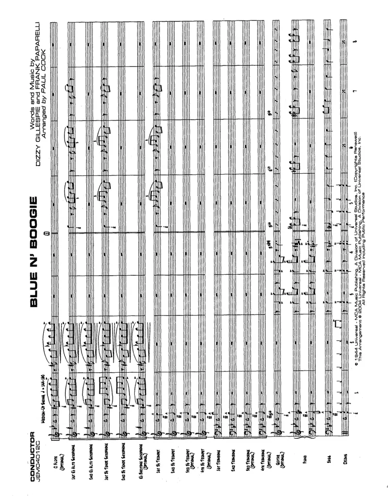 Blue N' Boogie score preview