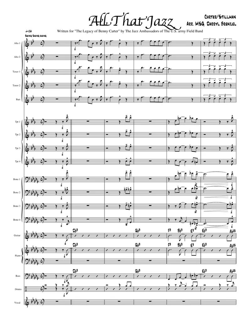 All That Jazz (Darryl Brenzel) B.Carter score preview