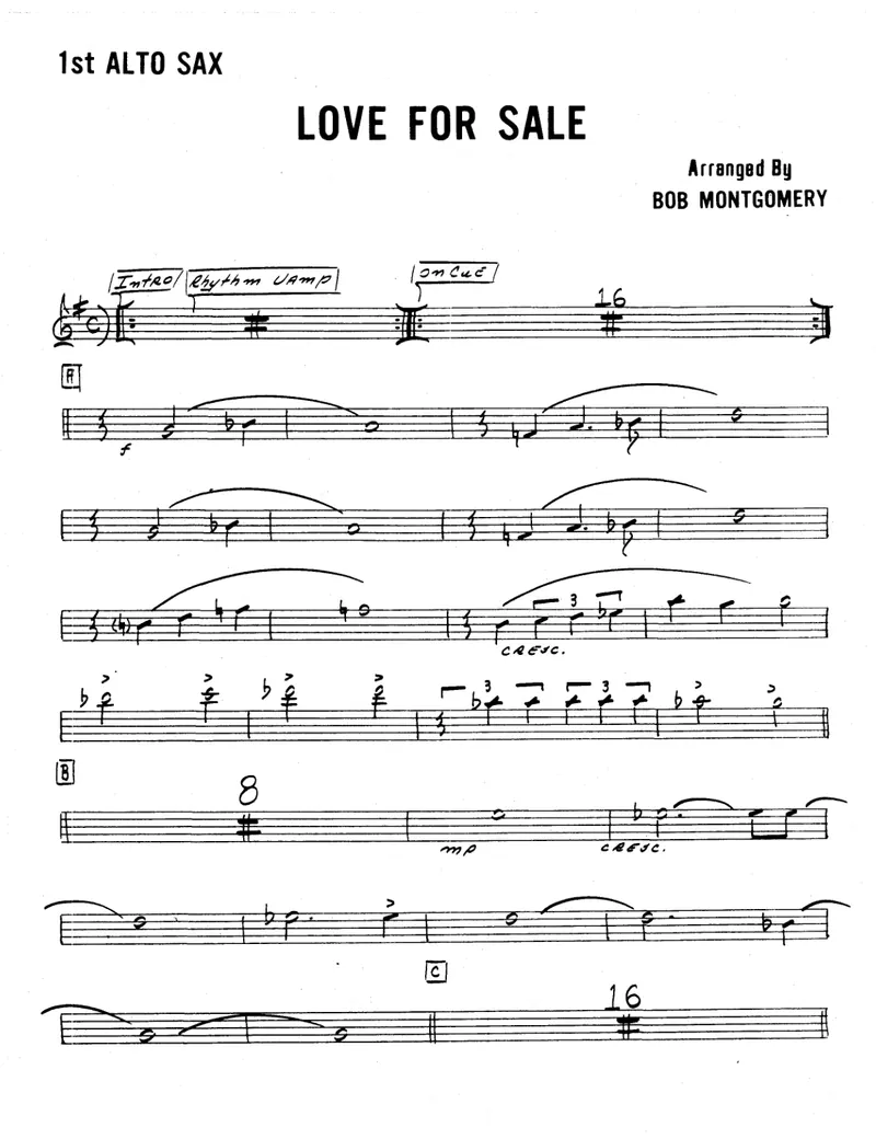 Love For Sale score preview