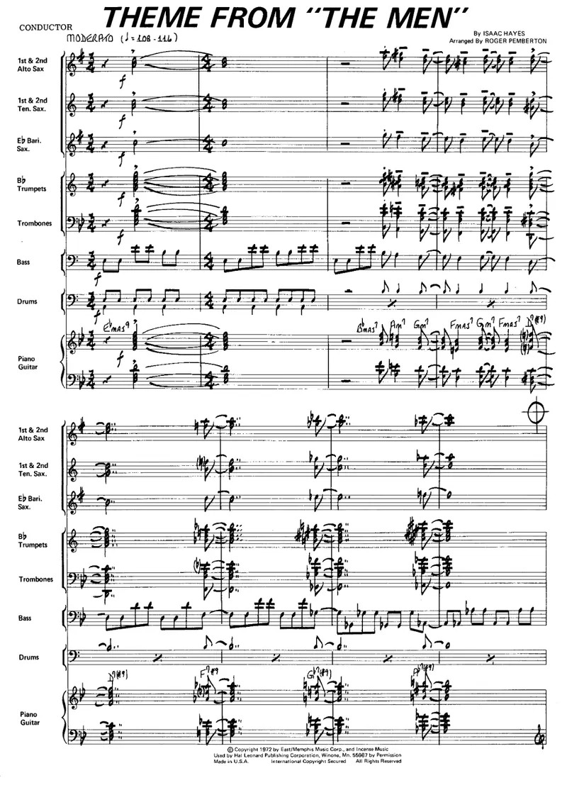 Theme From The Men score preview