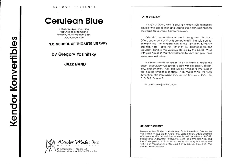Cerulean Blue score preview