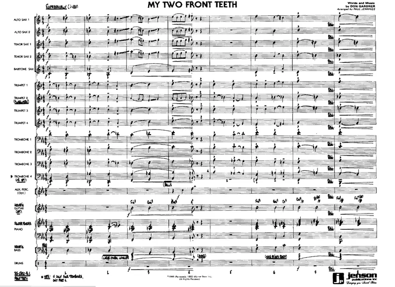My Two Front Teeth score preview