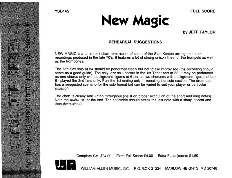 New Magic score preview