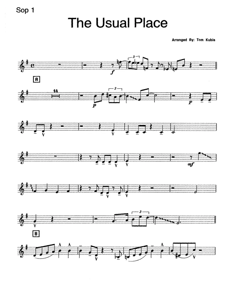 The Usual Place score preview