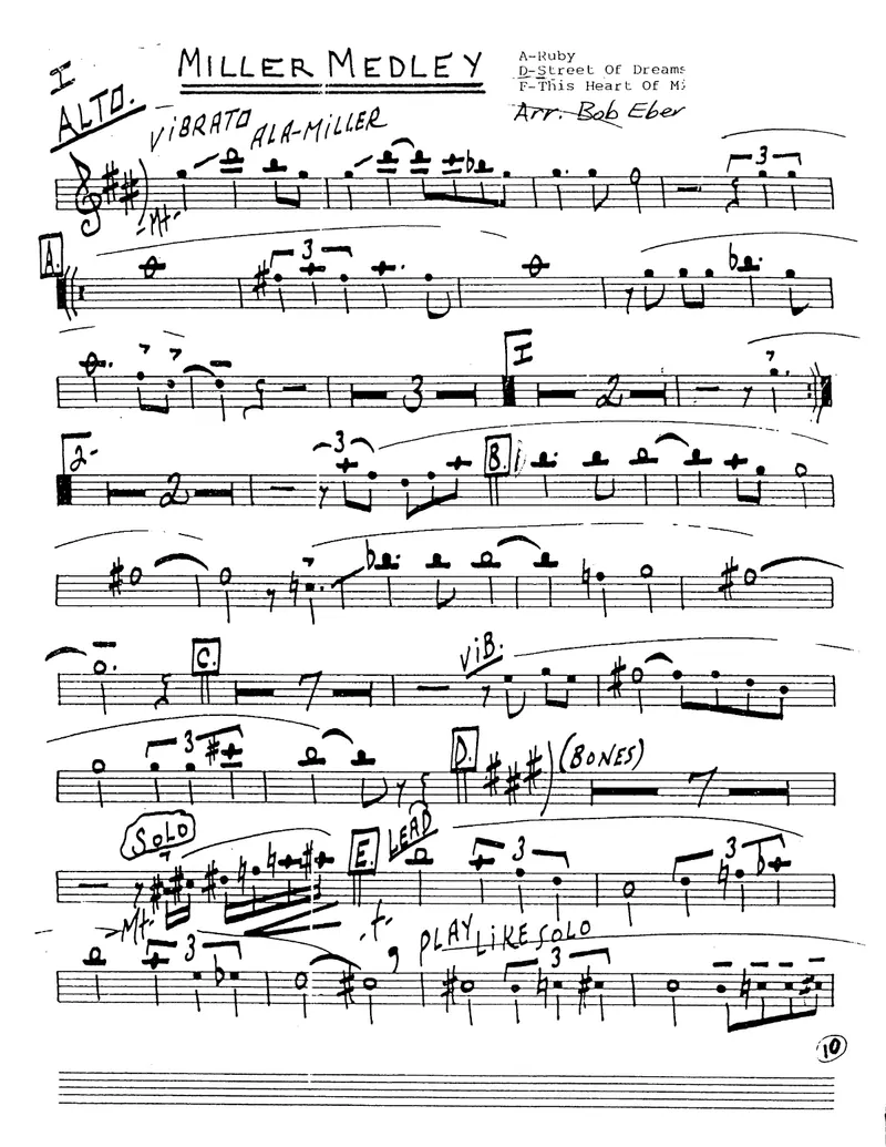 Miller Medley score preview