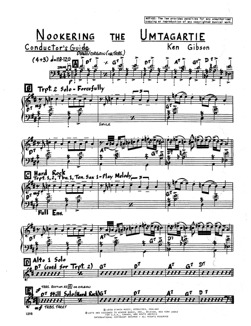 Nookering The Umtagartie score preview