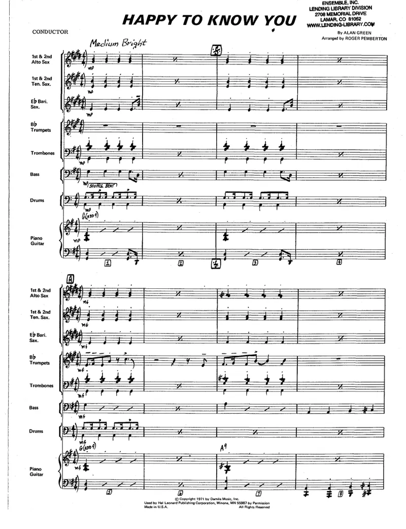 Happy To Know You score preview