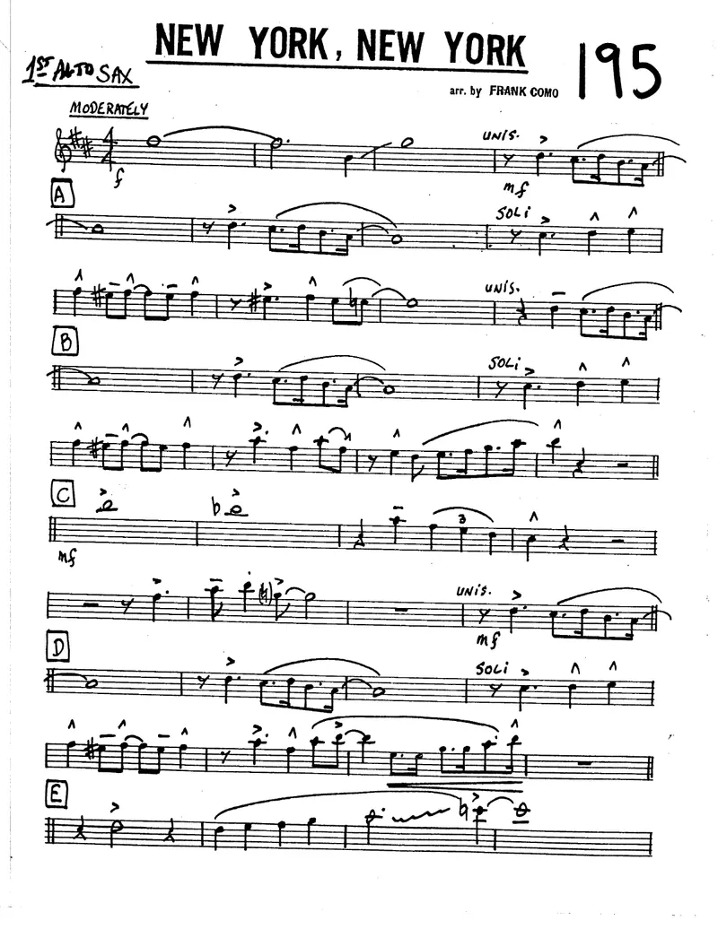 New York, New York score preview