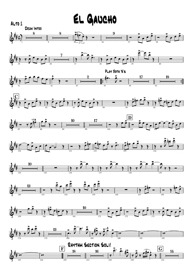 El Gaucho score preview