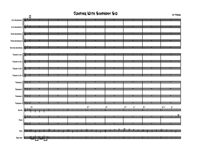 Jumping With Simphony Sid score preview