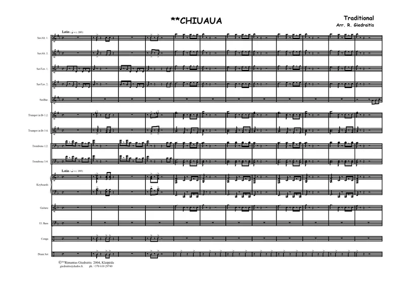Chiuaua score preview