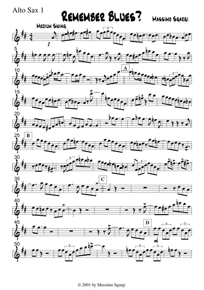Remember Blues score preview