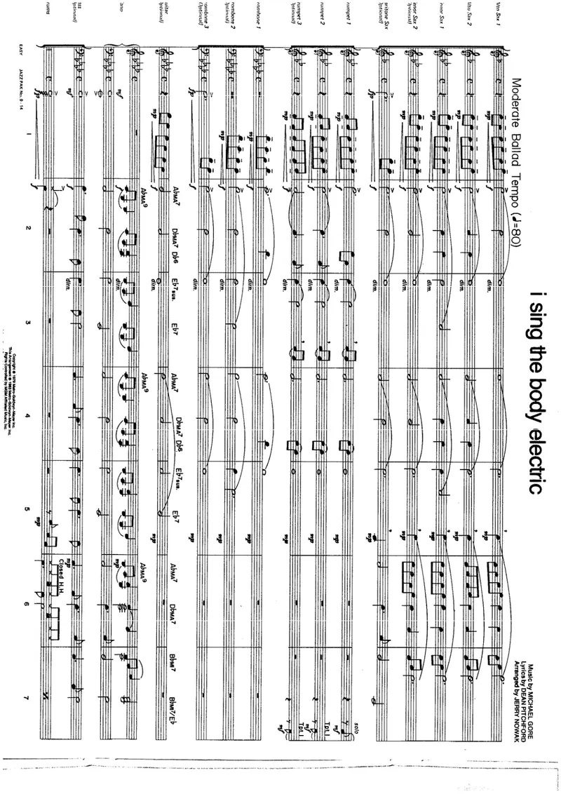 I Sing The Body Electric score preview