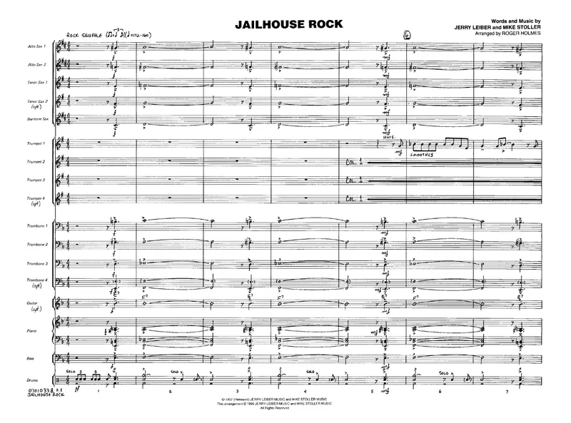 Jailhouse Rock score preview