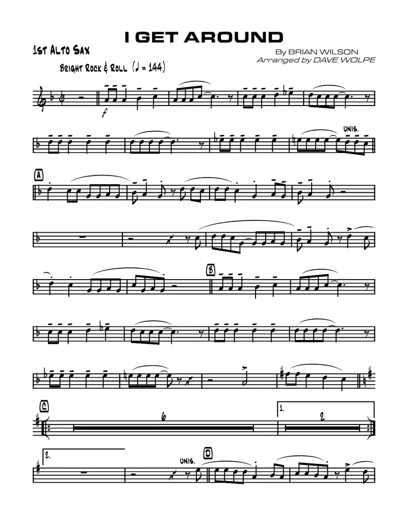 I Get Around score preview