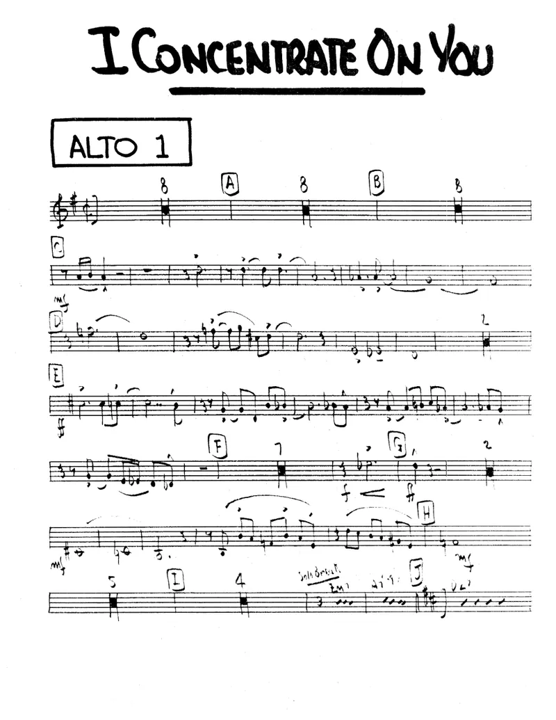 I Concentrate On You score preview