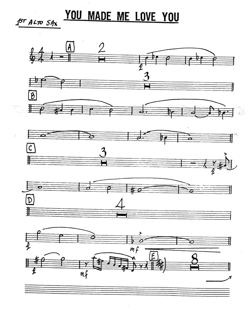 You Made Me Love You (Solo Trumpet) score preview