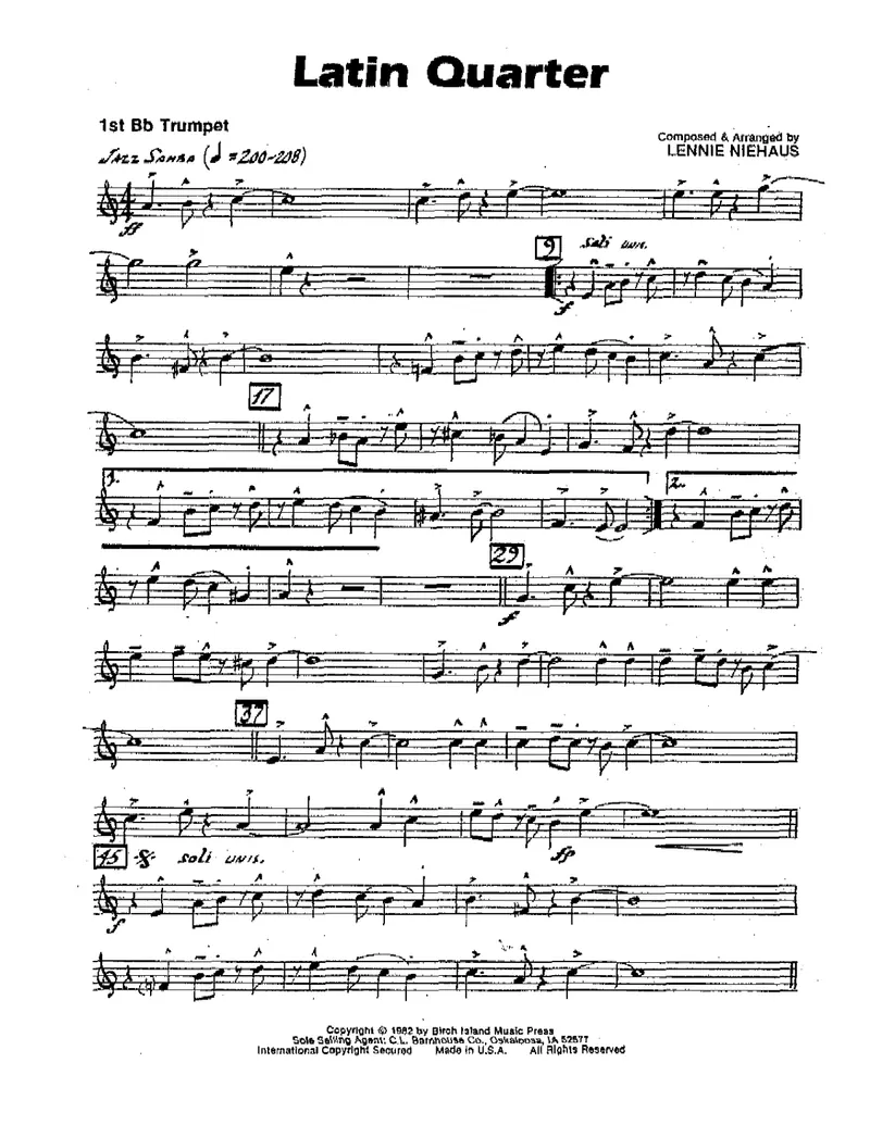 Latin Quarter score preview