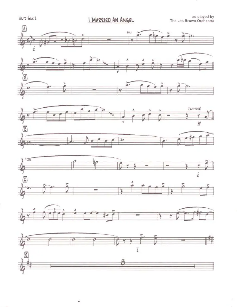 I Married An Angel score preview