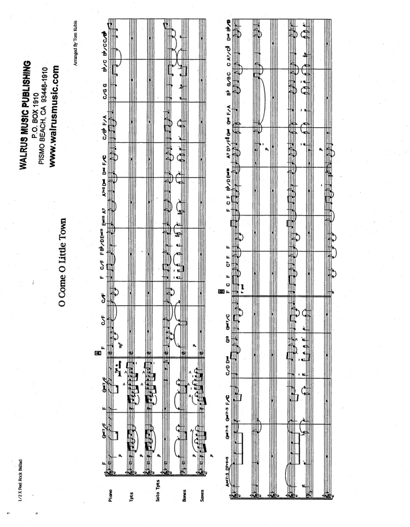 O Come O Little Town score preview