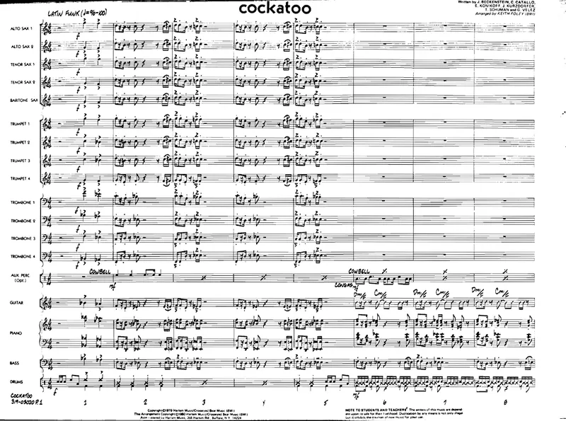 Cockatoo (Keith Foley) Spyro Gyra score preview