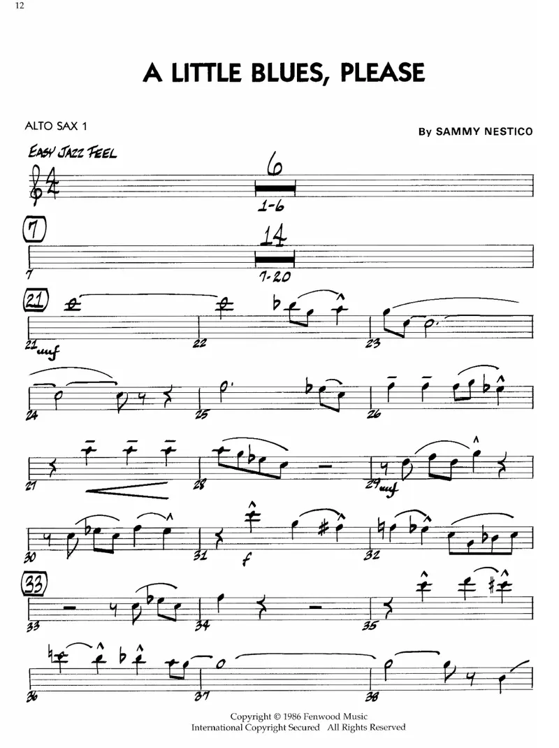 A Little Blues Please! score preview