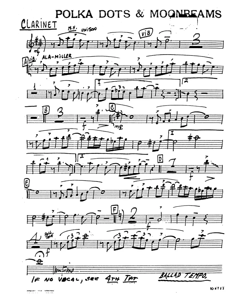 Polka Dots And Moonbeams score preview