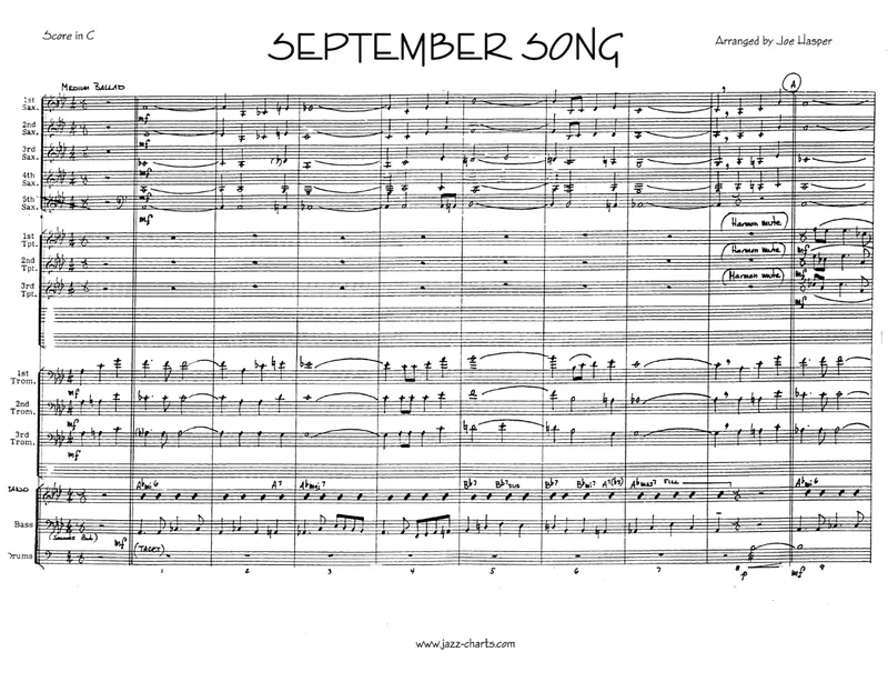 September Song score preview