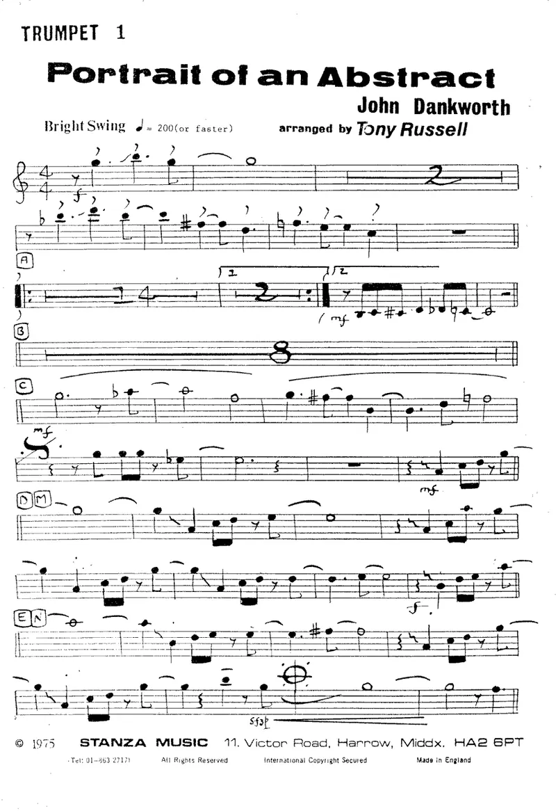 Portrait Of An Abstract score preview