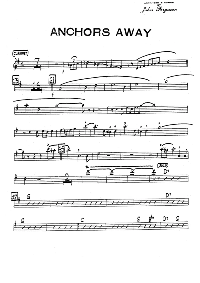 Anchors Aweigh score preview