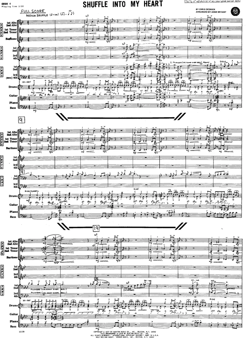 Shuffle Into My Heart score preview