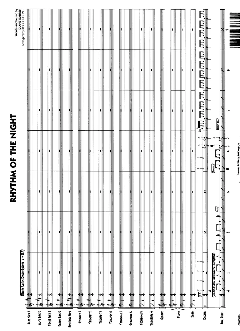 Rhythm Of The Night score preview