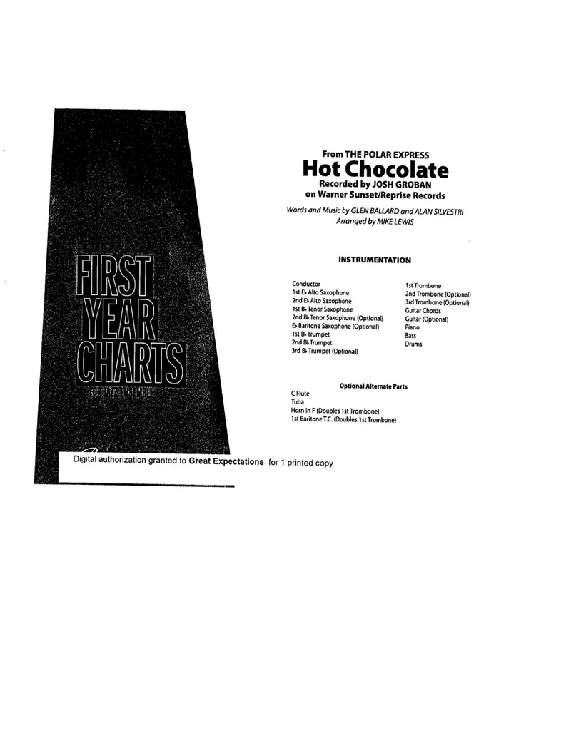 Hot Chocolate score preview