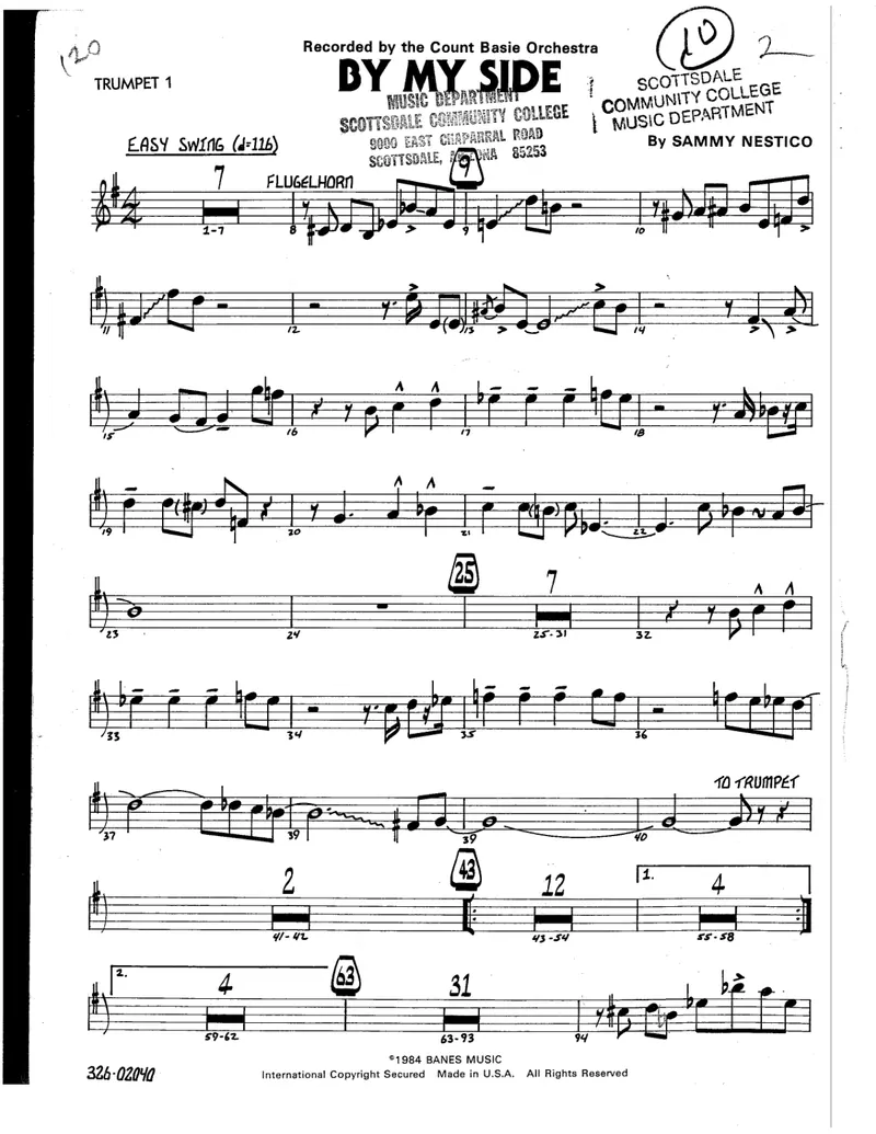 By My Side score preview