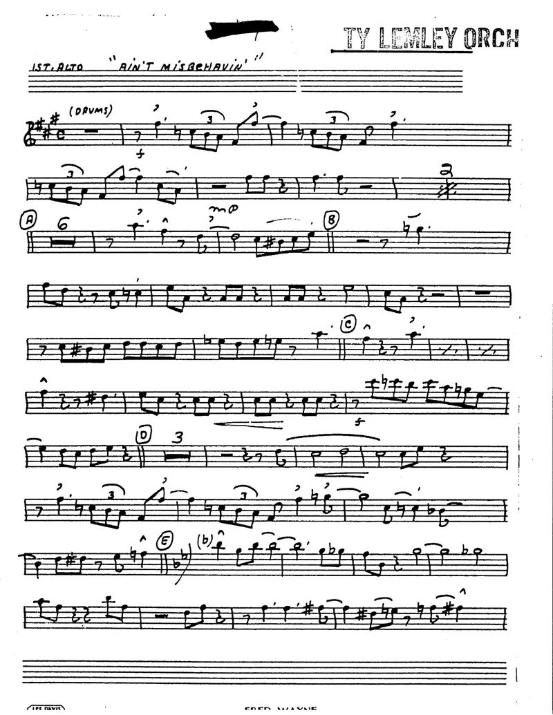 Ain't Misbehavin' score preview