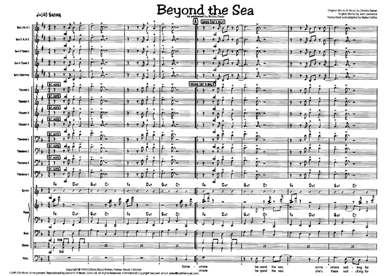 Beyond The Sea score preview