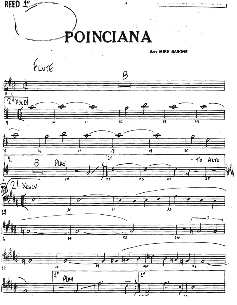 Poinciana score preview