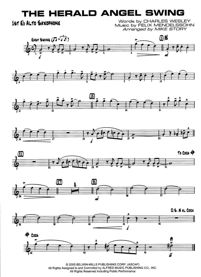 The Herald Angel Swing score preview