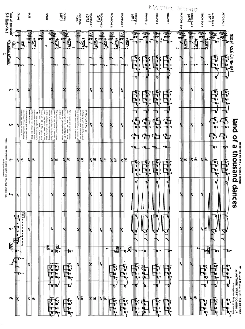 Land Of A Thousand Dances score preview