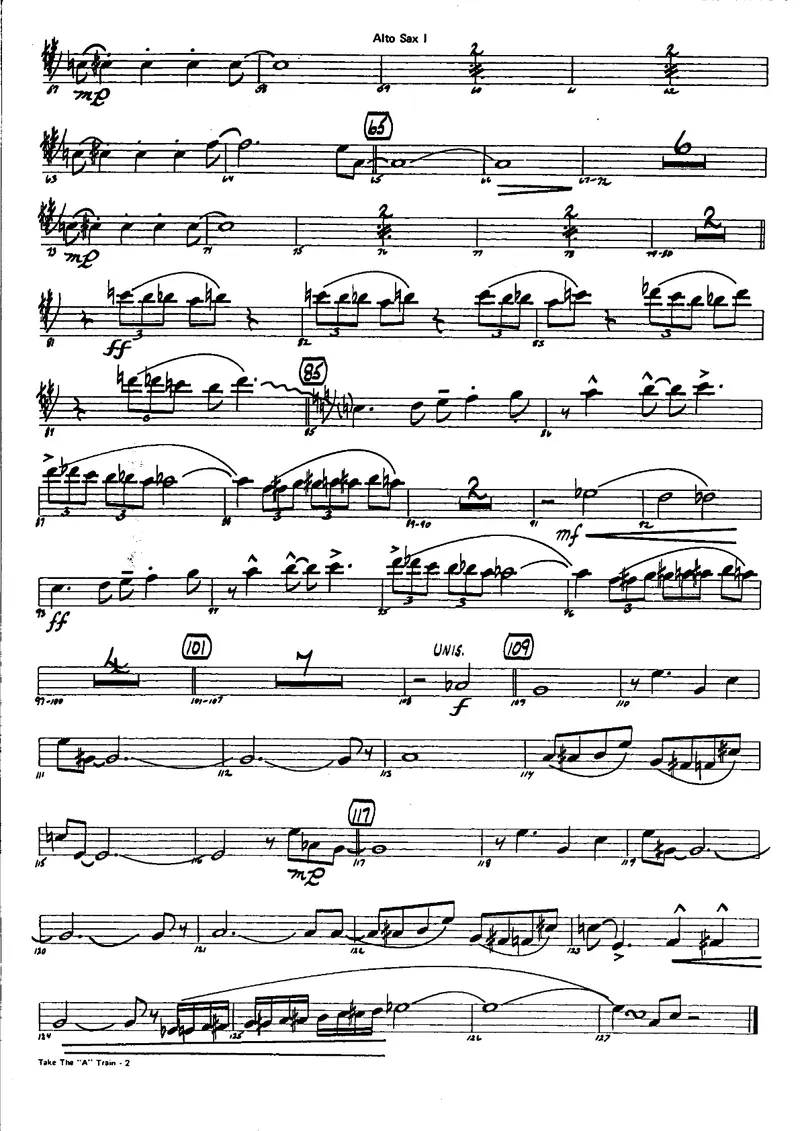 Take The A Train score preview