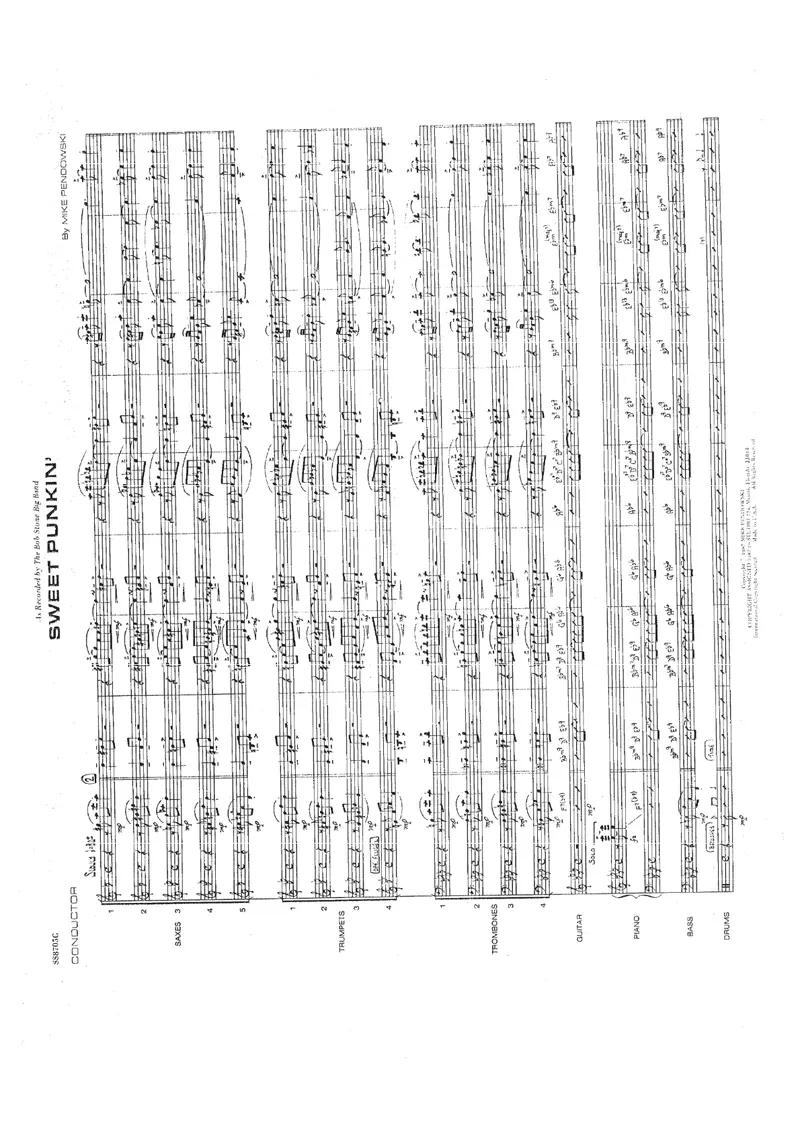 Sweet Punkin' score preview
