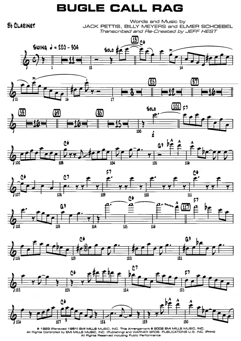 Bugle Call Rag score preview