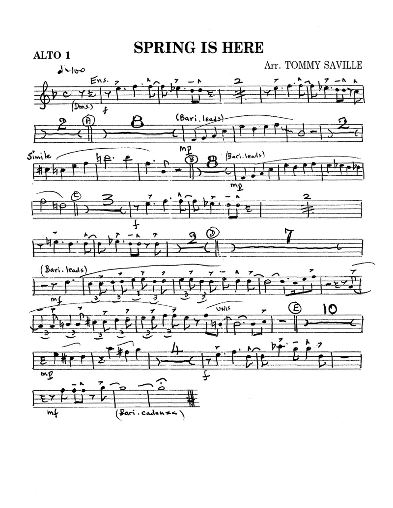 Spring Is Here score preview
