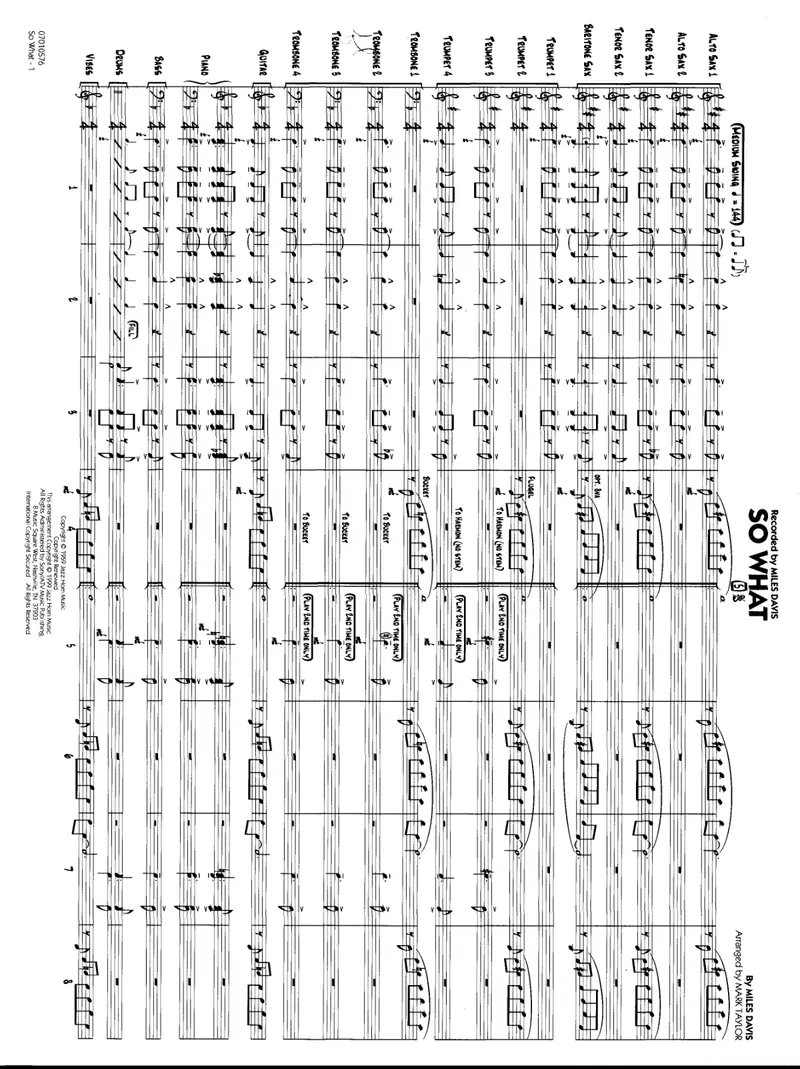 So What score preview