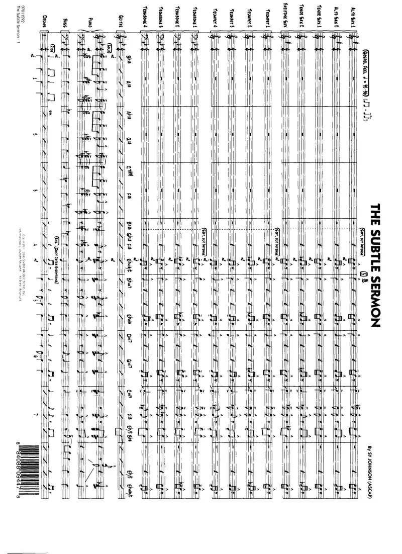 The Subtle Sermon (Sy Johnson) T.Gibbs score preview