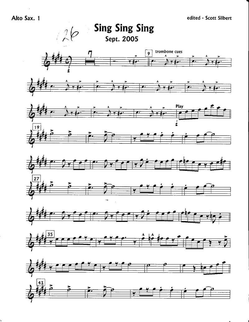 Sing, Sing, Sing score preview