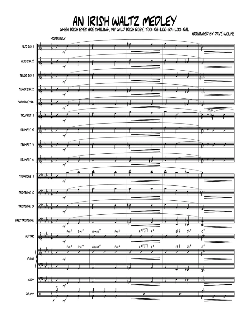 An Irish Waltz Medley score preview