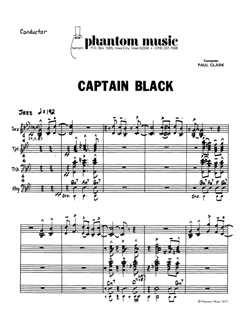 Captain Black score preview